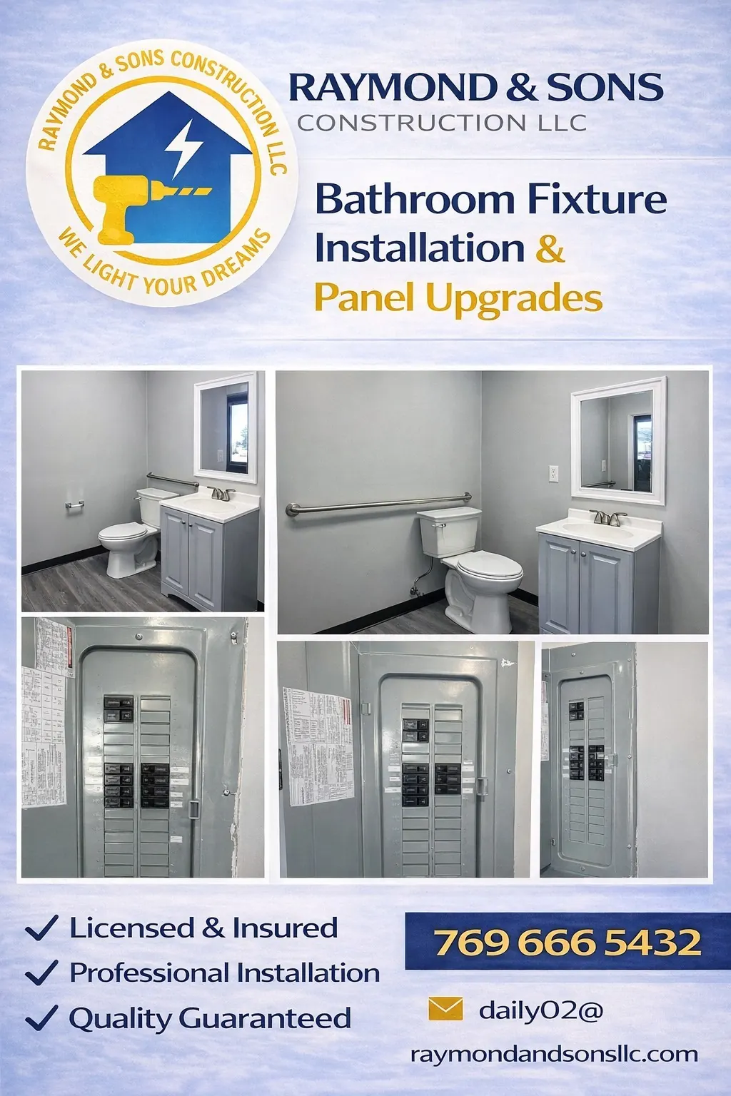 Bathroom fixture installation