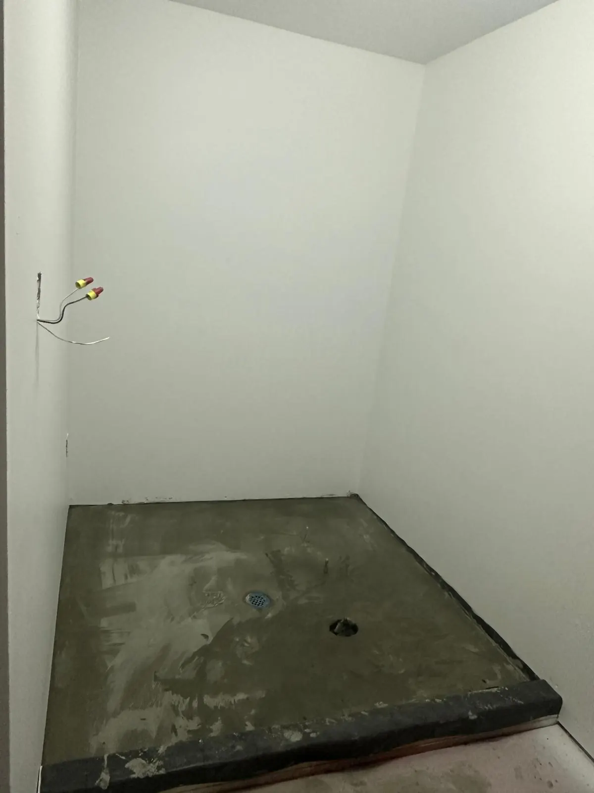 Bathroom base before finishing